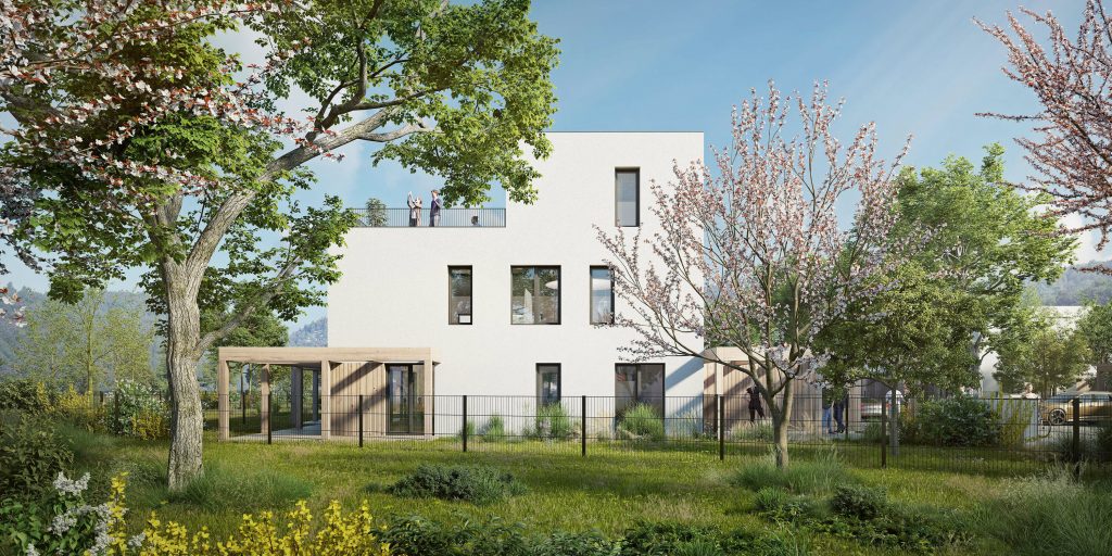 Impozantní budova v projektu Viladomy Beroun v Berouně