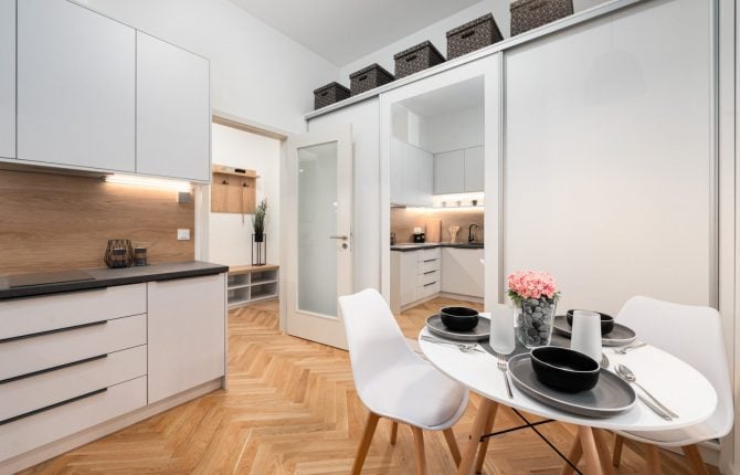 Obdivujte interiér v rezidenčním projektu Bydlení na Výšinách na Letné