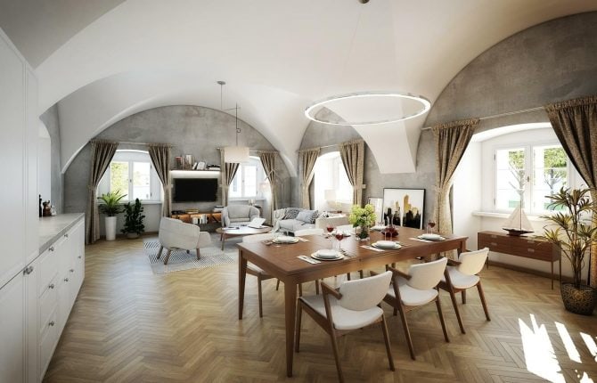 Jinonický Dvůr-pohled na jídelnu