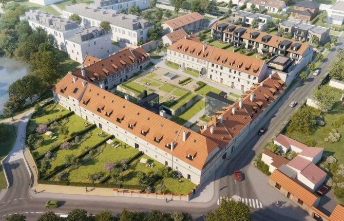 Jinonický Dvůr-pohled z výšky