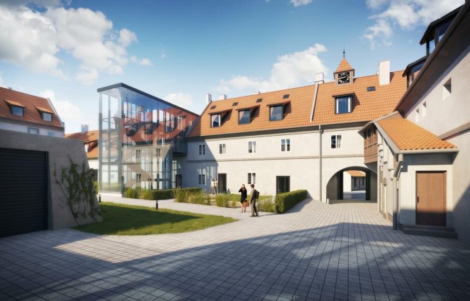 Jinonický Dvůr-příjezd do areálu