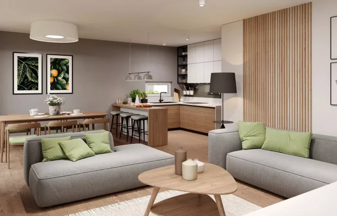 Pohodlný obývací pokoj v novém domě - Kbeličky - 4