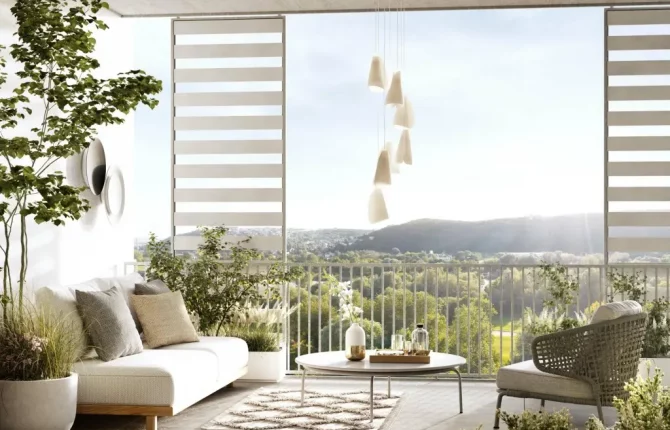 Výhled z terasy rezidenčního projektu Zahálka v Modřanech