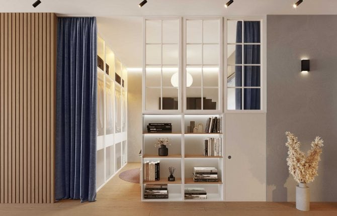 Příjemná pracovna v rezidenčním projektu Zelené Kaskády v lokalitě Hostavice