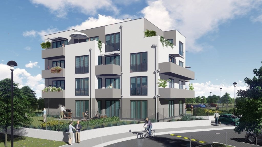 Pohled z ulice na rezidenční projekt - Zlatý Kopec - 4