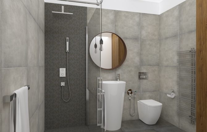 Moderní koupelna v novostavbě - Zlatý Kopec - 5