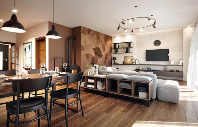 Útulný obývací pokoj v rezidenčním projektu - Resort za hřištěm - 7