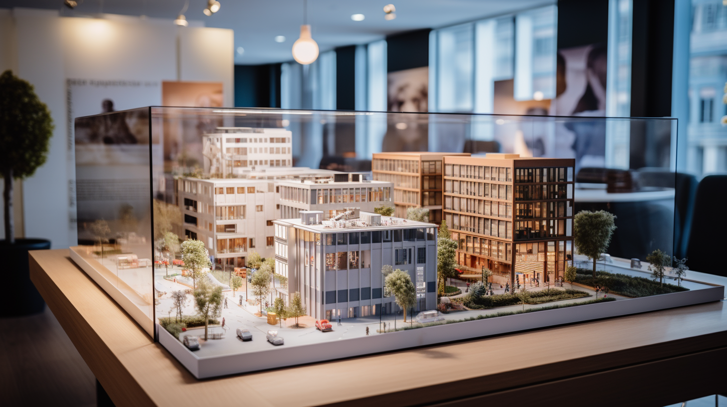 3D model nové rezidenční čtvrti