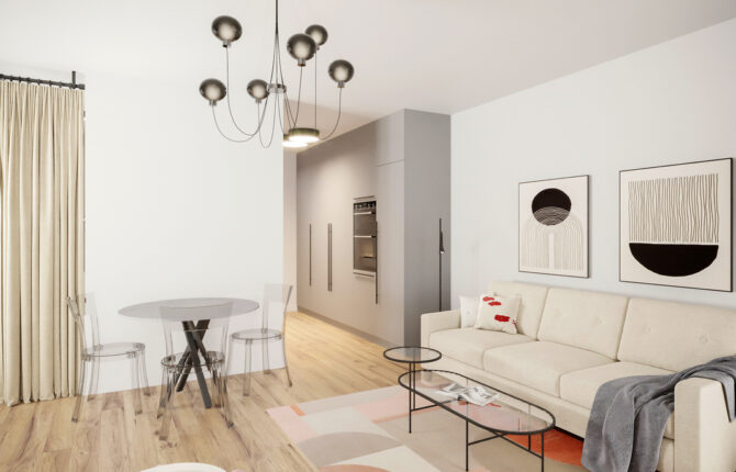 Pohodlný obývací pokoj v LOKO Libeň - 11